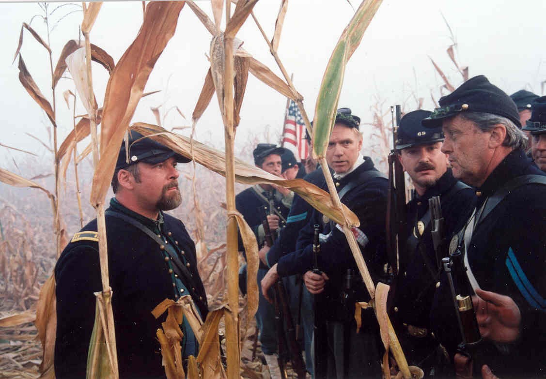 Before dawn the 69th assembled to attack the cornfield