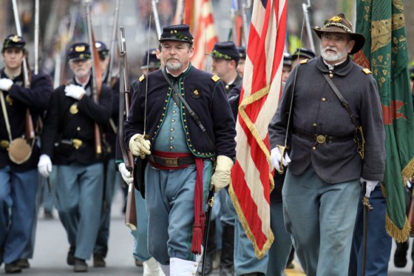 For the past 14 years our green battleflag is paraded through Gettysburg