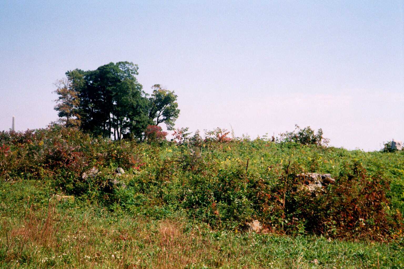 This rock outcropping offered protection to Kemper's Advance
