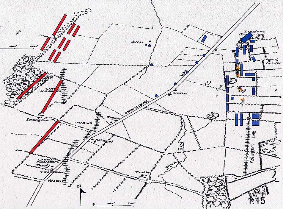Men on both sideds waited in these locations during the bombardment