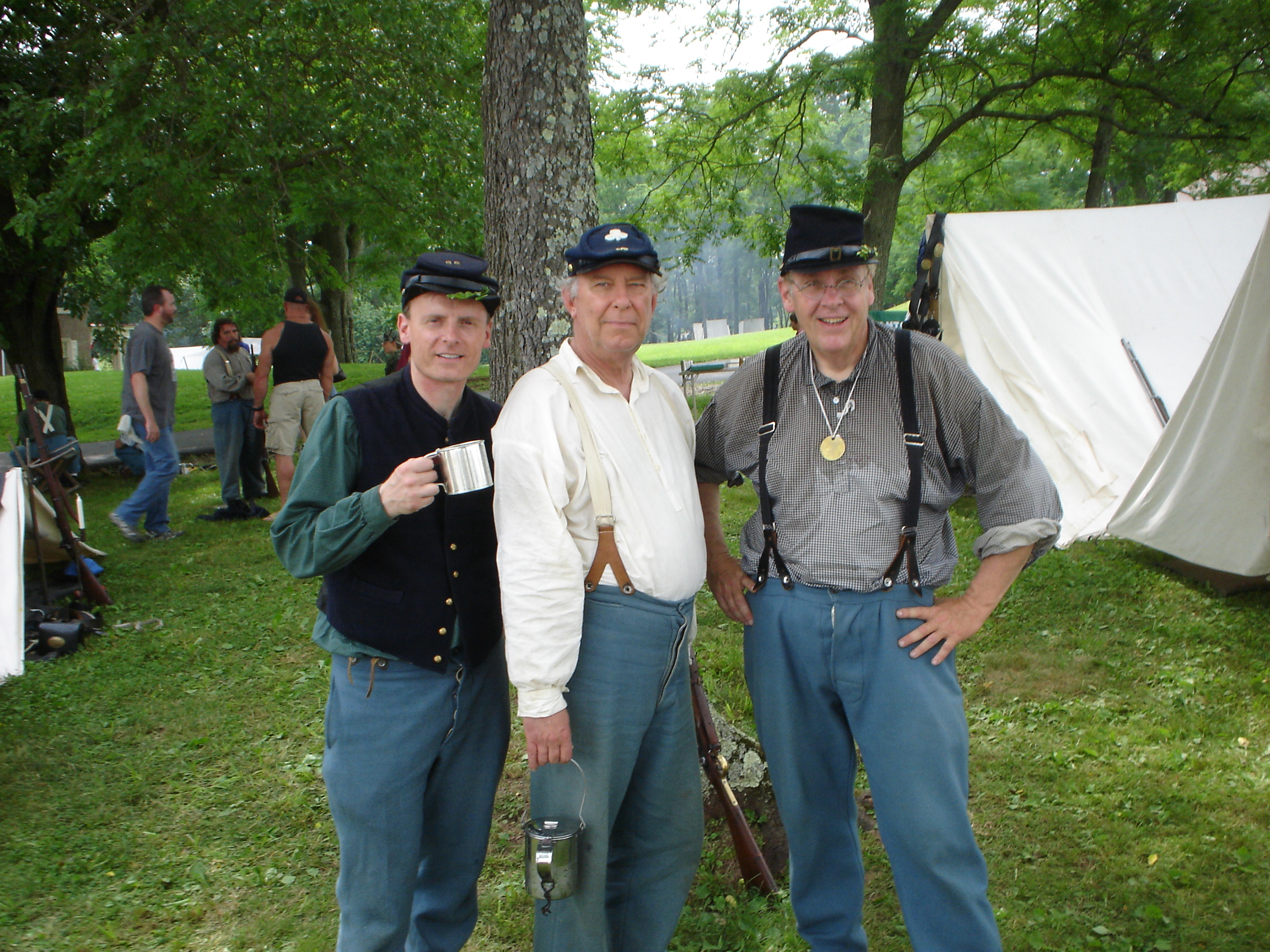 Rick Howard, Steve Shelly and Jim Johnson relax